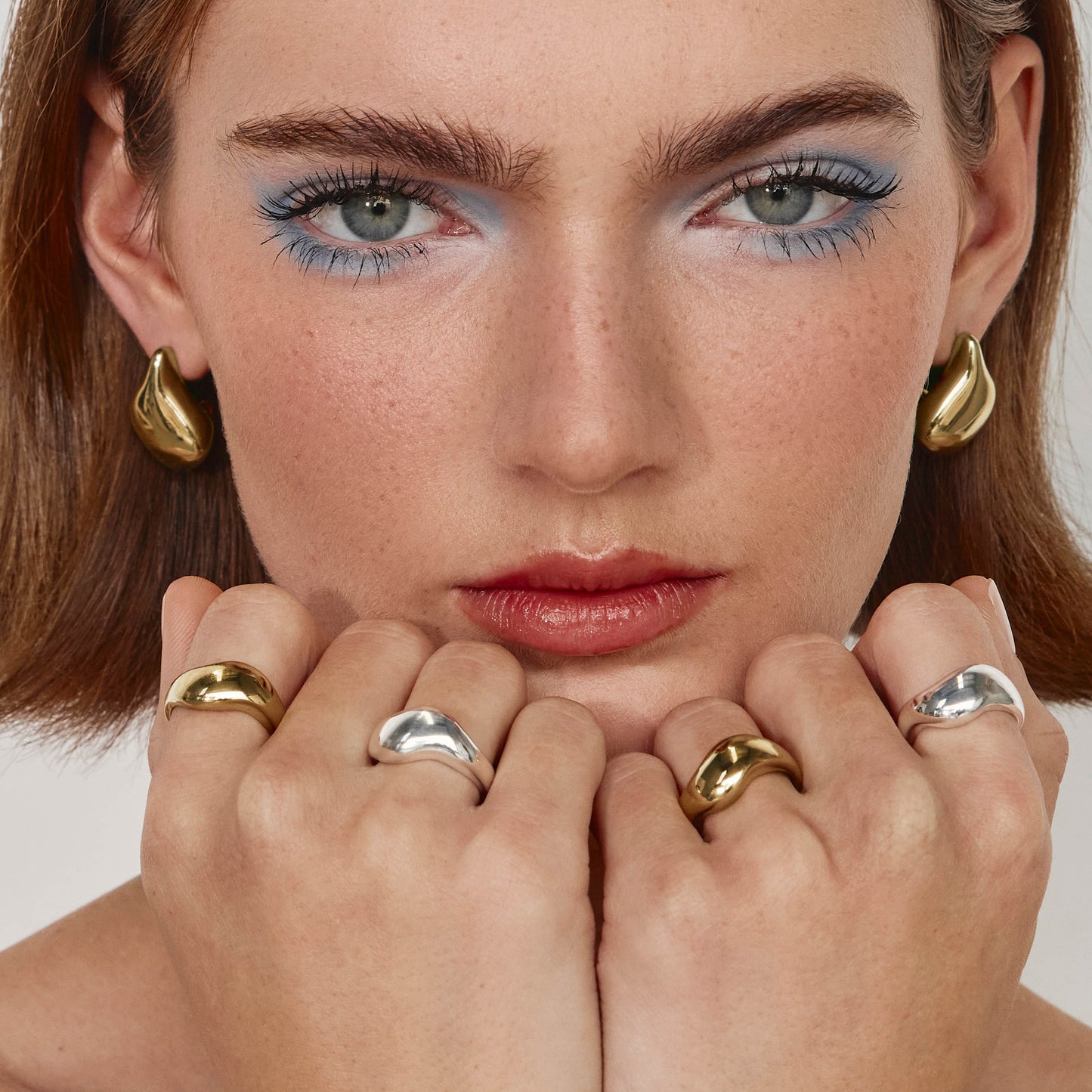 Gold Sculpted Earrings 8