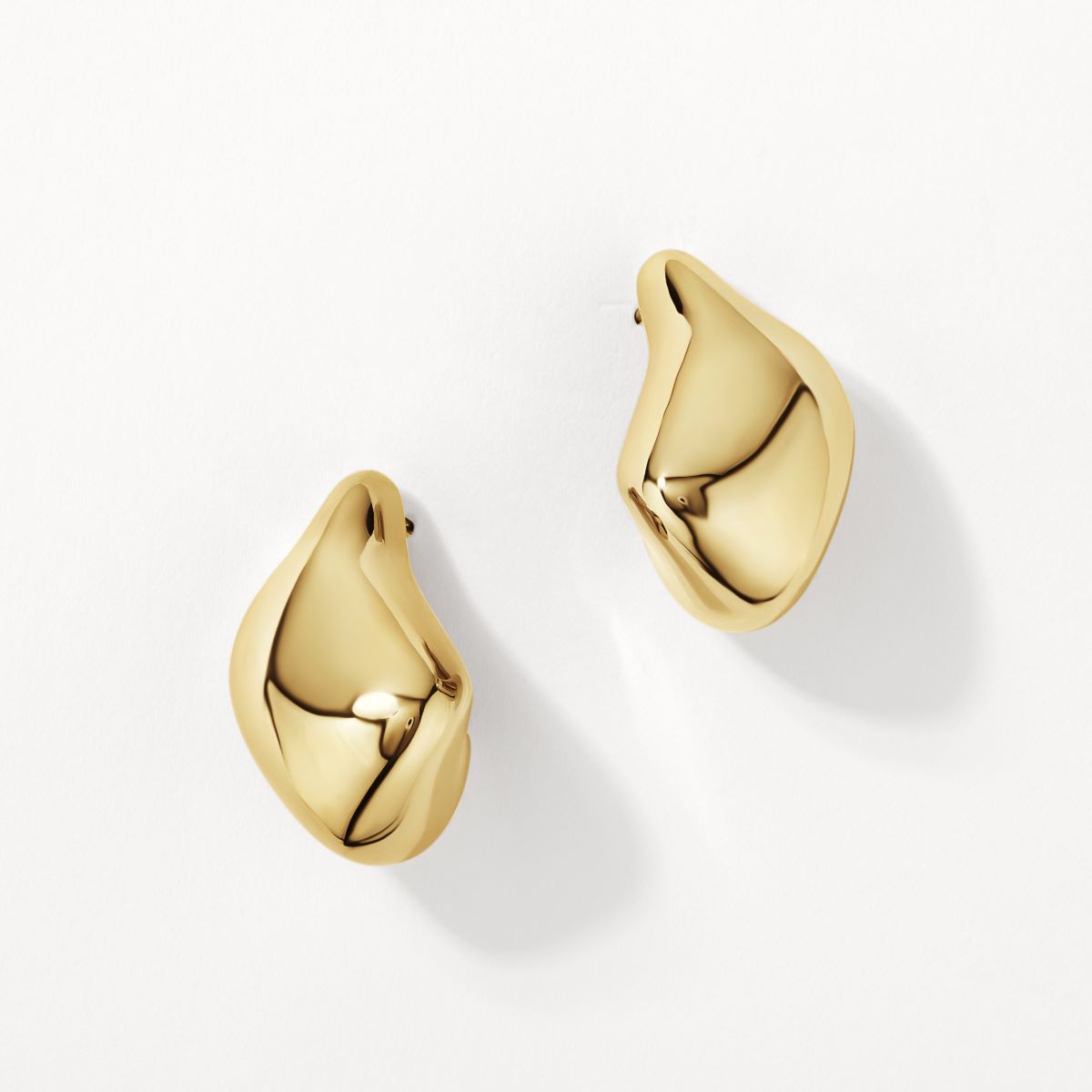 Gold Sculpted Earrings 1