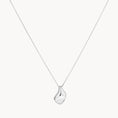 Load image into Gallery viewer, Silver Elegance: Organic Teardrop Pendant Necklace
