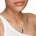 Load image into Gallery viewer, Silver Elegance: Organic Teardrop Pendant Necklace
