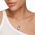 Load image into Gallery viewer, Silver Elegance: Organic Teardrop Pendant Necklace
