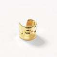 Load image into Gallery viewer, Sculpted Gold Ear Cuff - Bold Hammered Design
