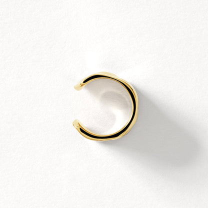 Sculpted Gold Ear Cuff - Bold Hammered Design 4