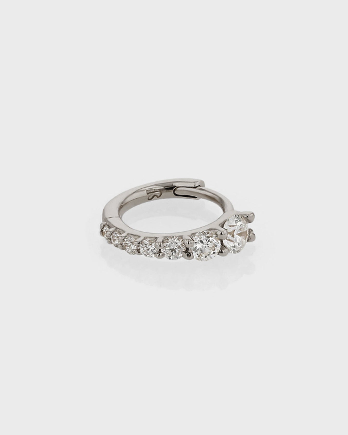Elegant 0.10 TCW Round Lab Grown Diamond Hoop Earrings 5