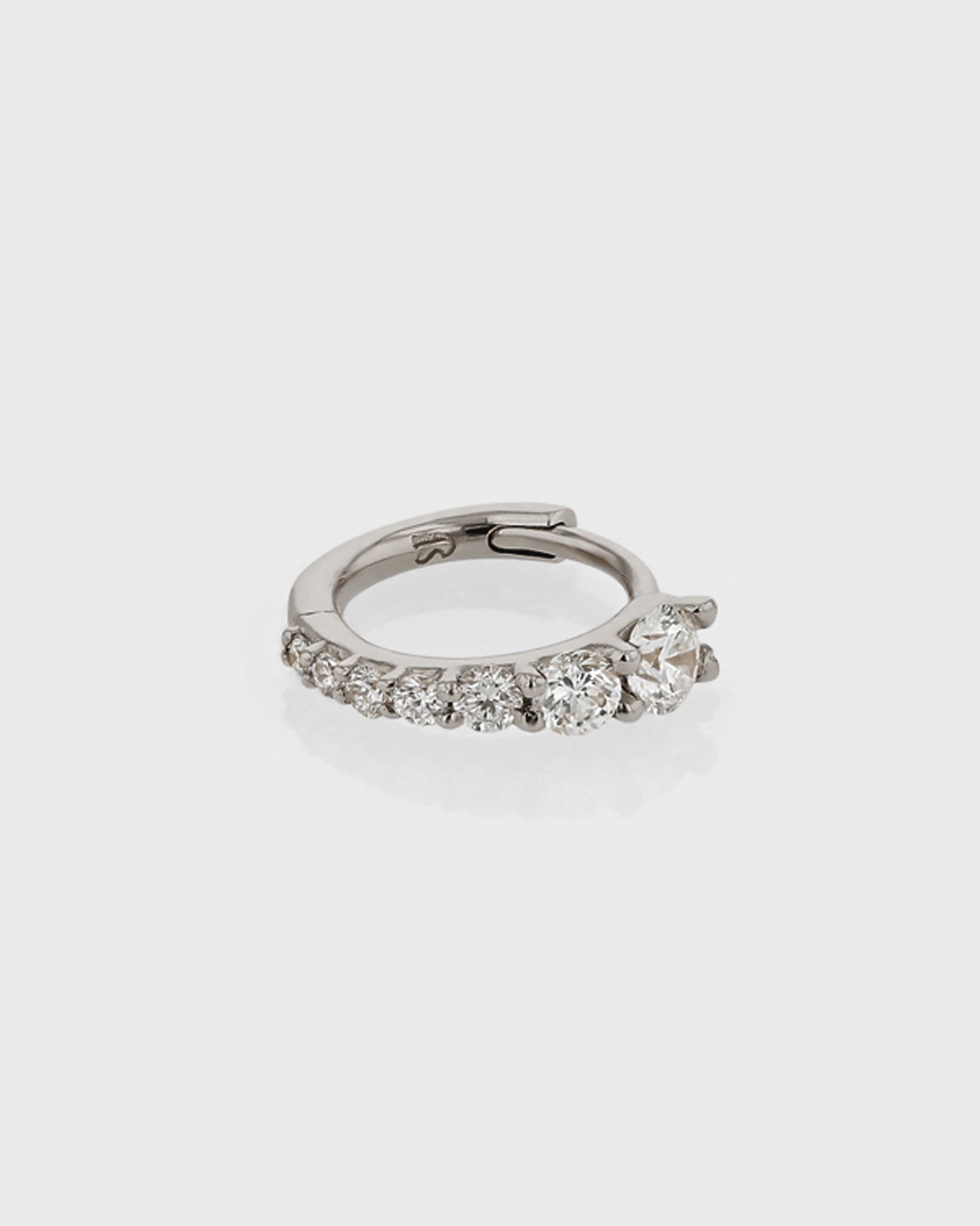 Elegant 0.10 TCW Round Lab Grown Diamond Hoop Earrings 5