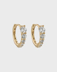 Load image into Gallery viewer, Elegant 0.10 TCW Round Lab Grown Diamond Hoop Earrings
