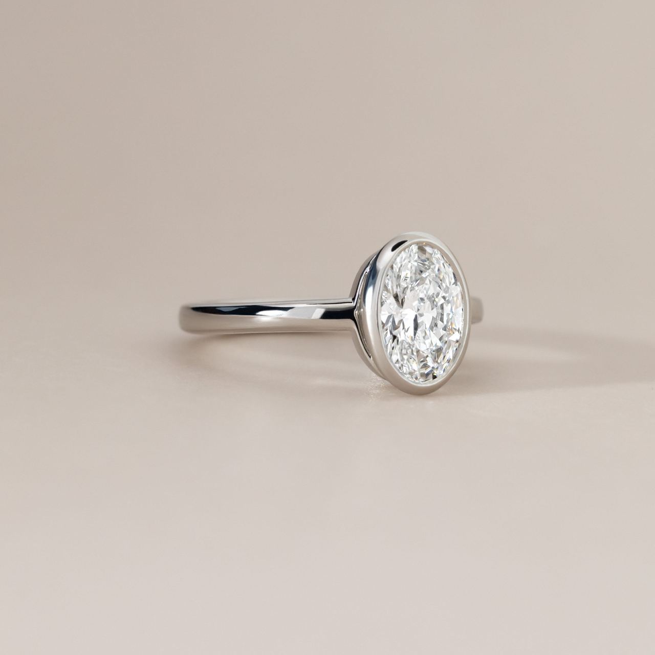Solitaire-Oval Lab Grown Diamond Engagement Ring