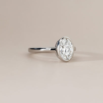 Solitaire-Oval Lab Grown Diamond Engagement Ring