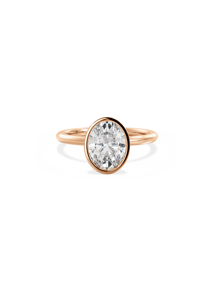 Solitaire-Oval Lab Grown Diamond Engagement Ring