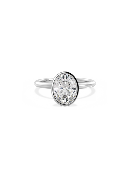 Solitaire-Oval Lab Grown Diamond Engagement Ring