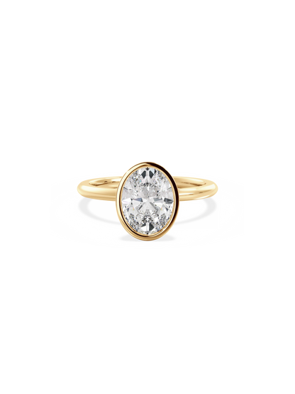 Solitaire-Oval Lab Grown Diamond Engagement Ring
