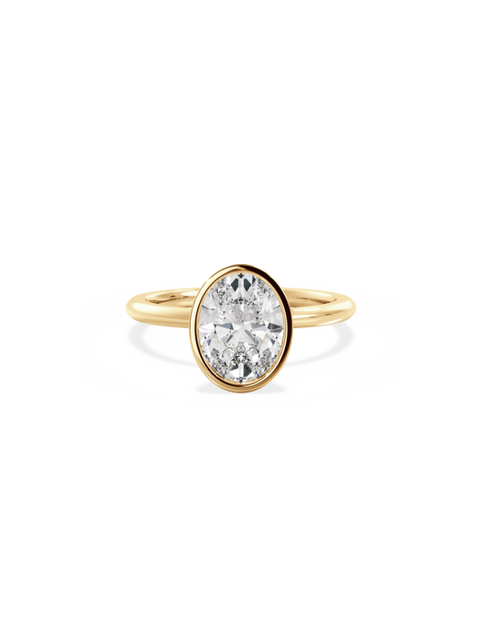 Solitaire-Oval Lab Grown Diamond Engagement Ring