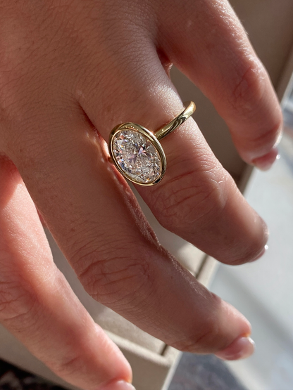 Solitaire-Oval Lab Grown Diamond Engagement Ring