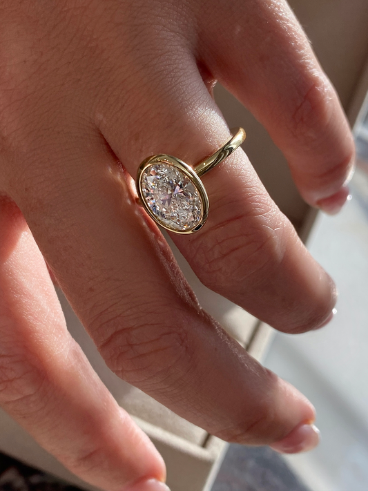Solitaire-Oval Lab Grown Diamond Engagement Ring