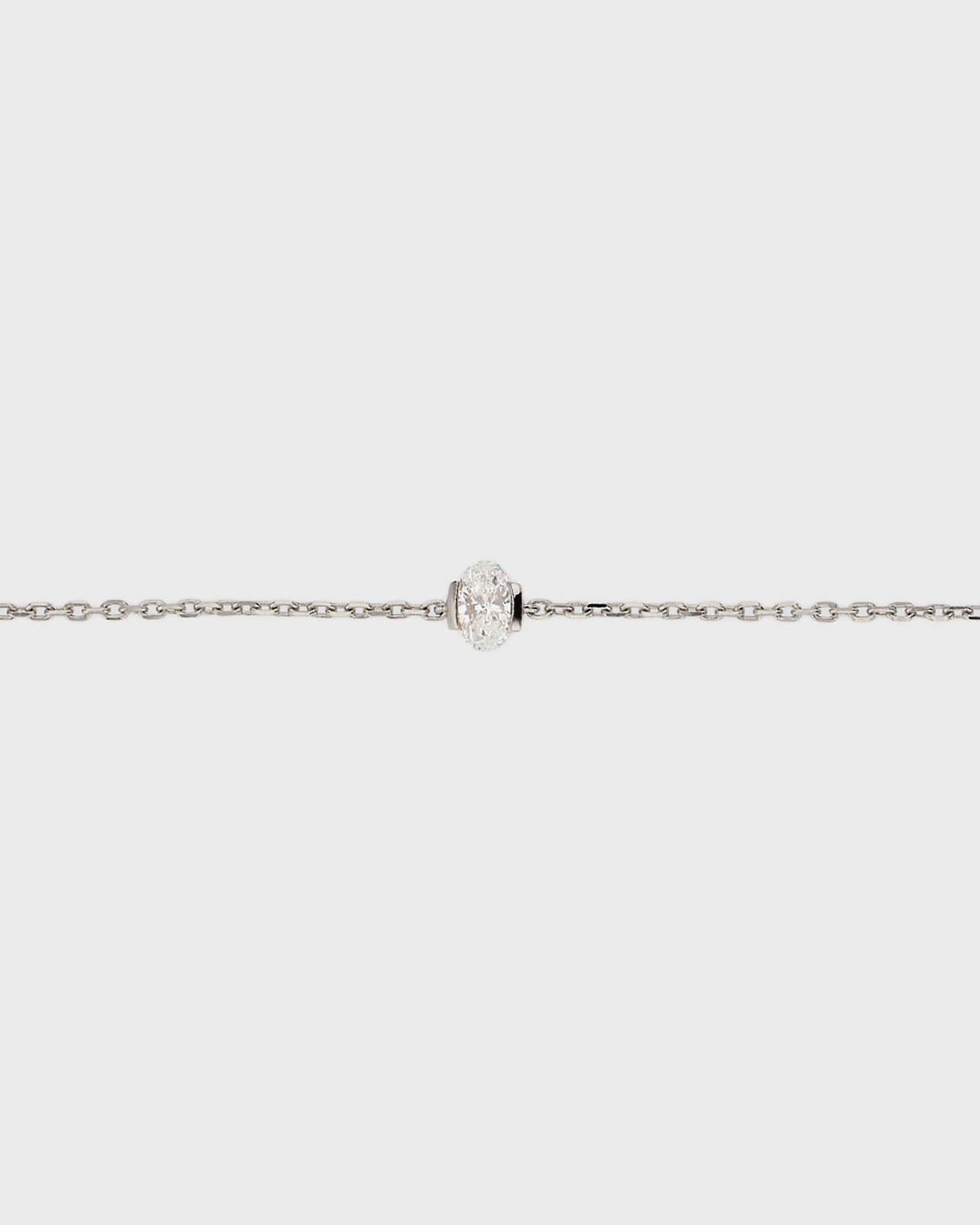 Radiant Elegance: 0.3 CT Oval Lab Grown Diamond Chain Bracelet