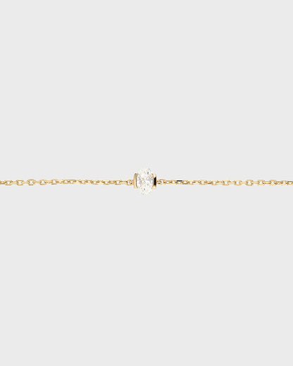 Elegant 0.25 CT Oval Diamond Cut Chain Bracelet (Lab Grown) 3