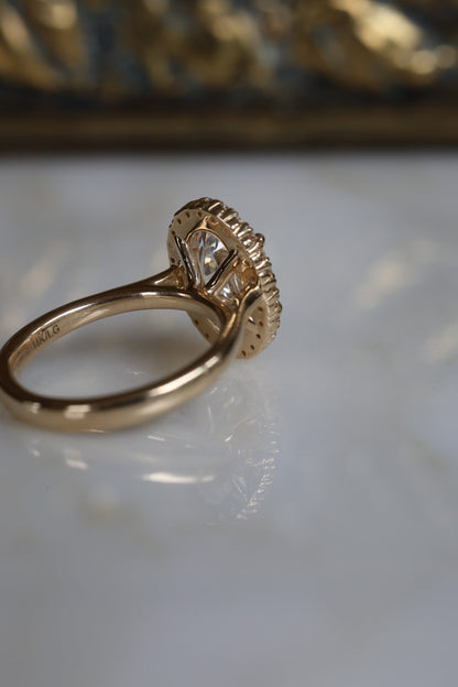 Solitaire Cathedral- 1.8 CT Cushion Lab Grown Diamond Wedding Band