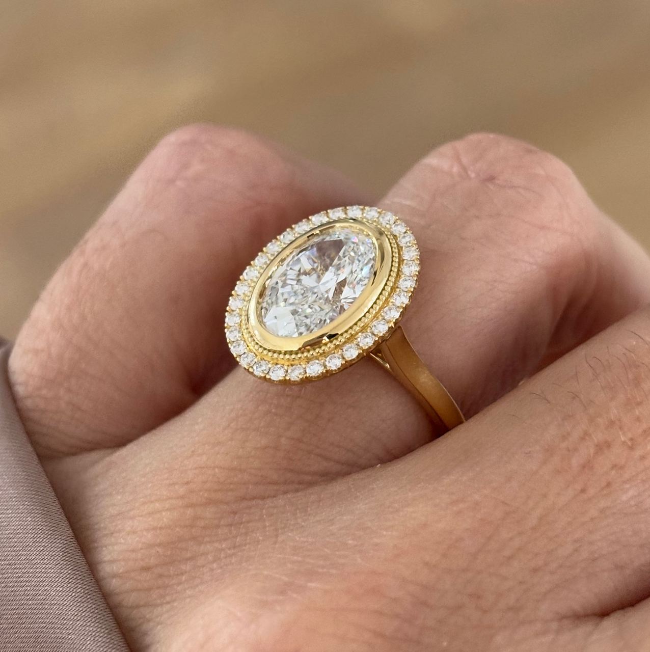 Solitaire-Oval Lab Grown Diamond Engagement Ring