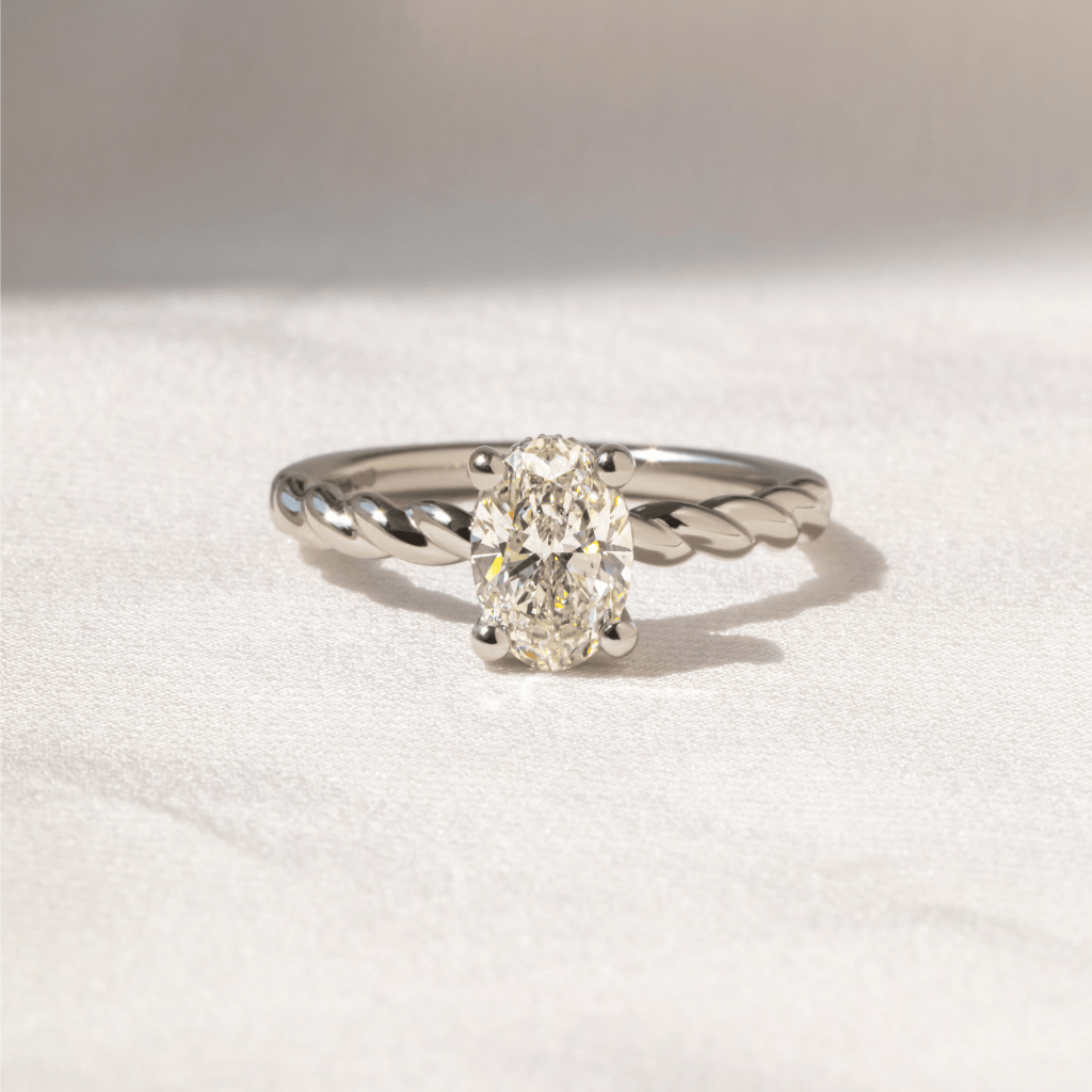 Solitaire-Oval Lab Grown Diamond Engagement Ring