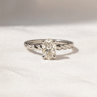 Solitaire-Oval Lab Grown Diamond Engagement Ring