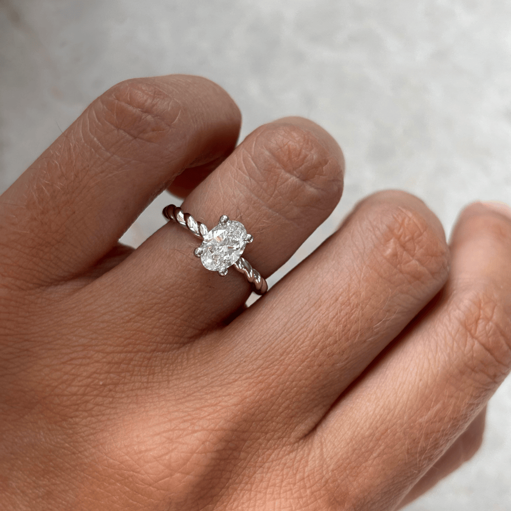 Solitaire-Oval Lab Grown Diamond Engagement Ring