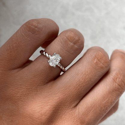 Solitaire-Oval Lab Grown Diamond Engagement Ring