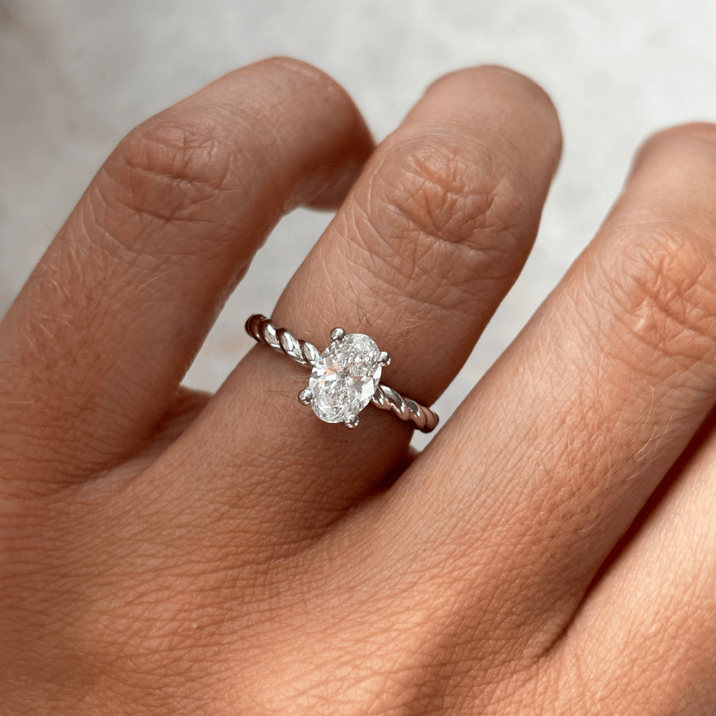 Solitaire-Oval Lab Grown Diamond Engagement Ring