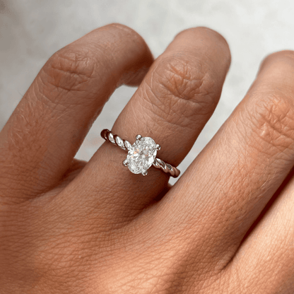 Solitaire-Oval Lab Grown Diamond Engagement Ring