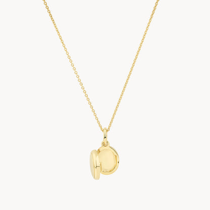 Personalized Gold Oval Locket Necklaces 4