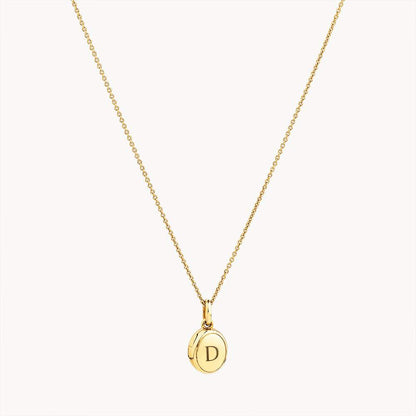 Personalized Gold Oval Locket Necklaces 8