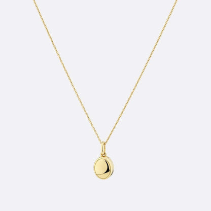 Personalized Gold Oval Locket Necklaces 9