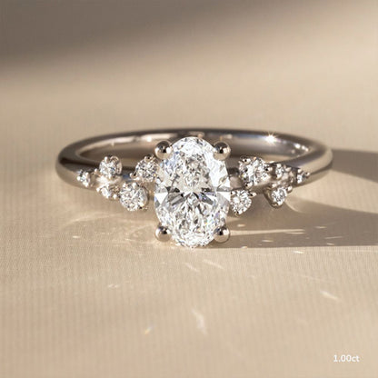 Solitaire-Oval Lab Grown Diamond Engagement Ring