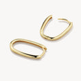 Load image into Gallery viewer, Elegant Gold Oval Hoop Earrings
