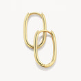 Load image into Gallery viewer, Elegant Gold Oval Hoop Earrings
