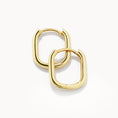 Load image into Gallery viewer, Gold Oval Paperclip Huggie Earrings
