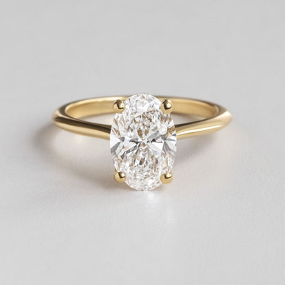 Solitaire-Oval Lab Grown Diamond Engagement Ring