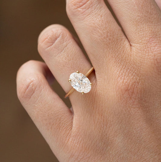 Solitaire-Oval Lab Grown Diamond Engagement Ring