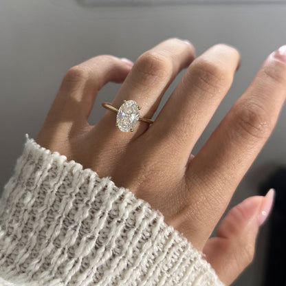 Solitaire-Oval Lab Grown Diamond Engagement Ring