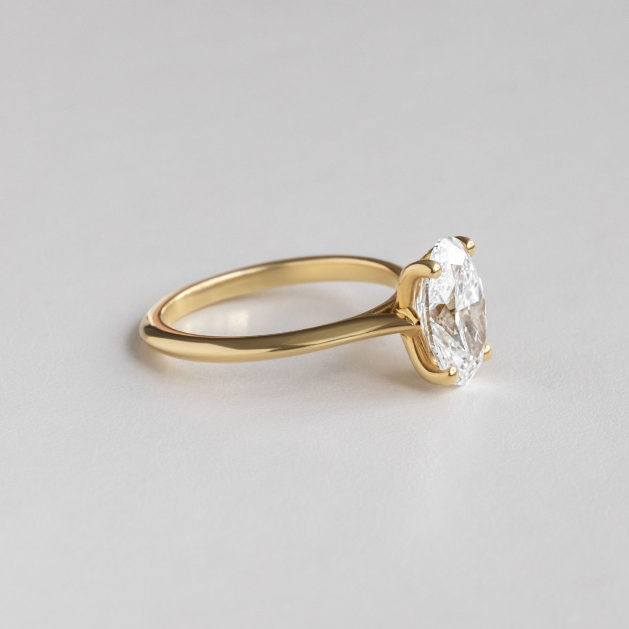 Solitaire-Oval Lab Grown Diamond Engagement Ring