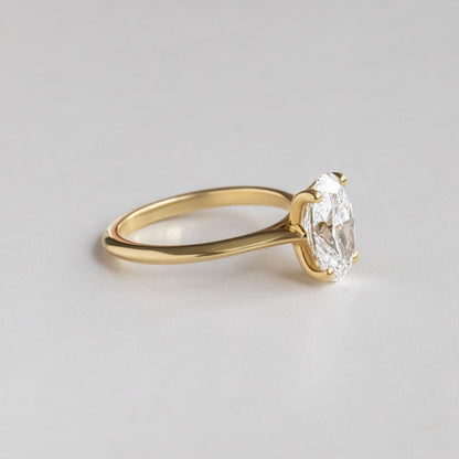 Solitaire-Oval Lab Grown Diamond Engagement Ring