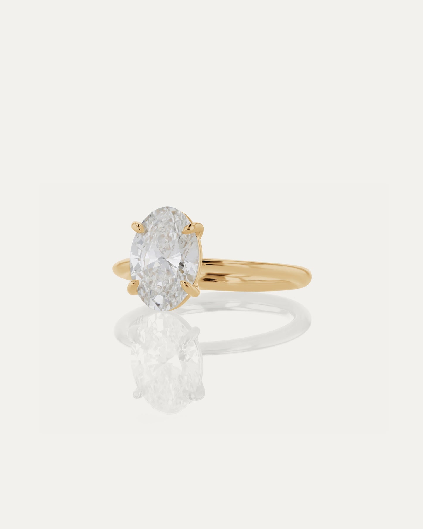 Solitaire-Oval Lab Grown Diamond Engagement Ring