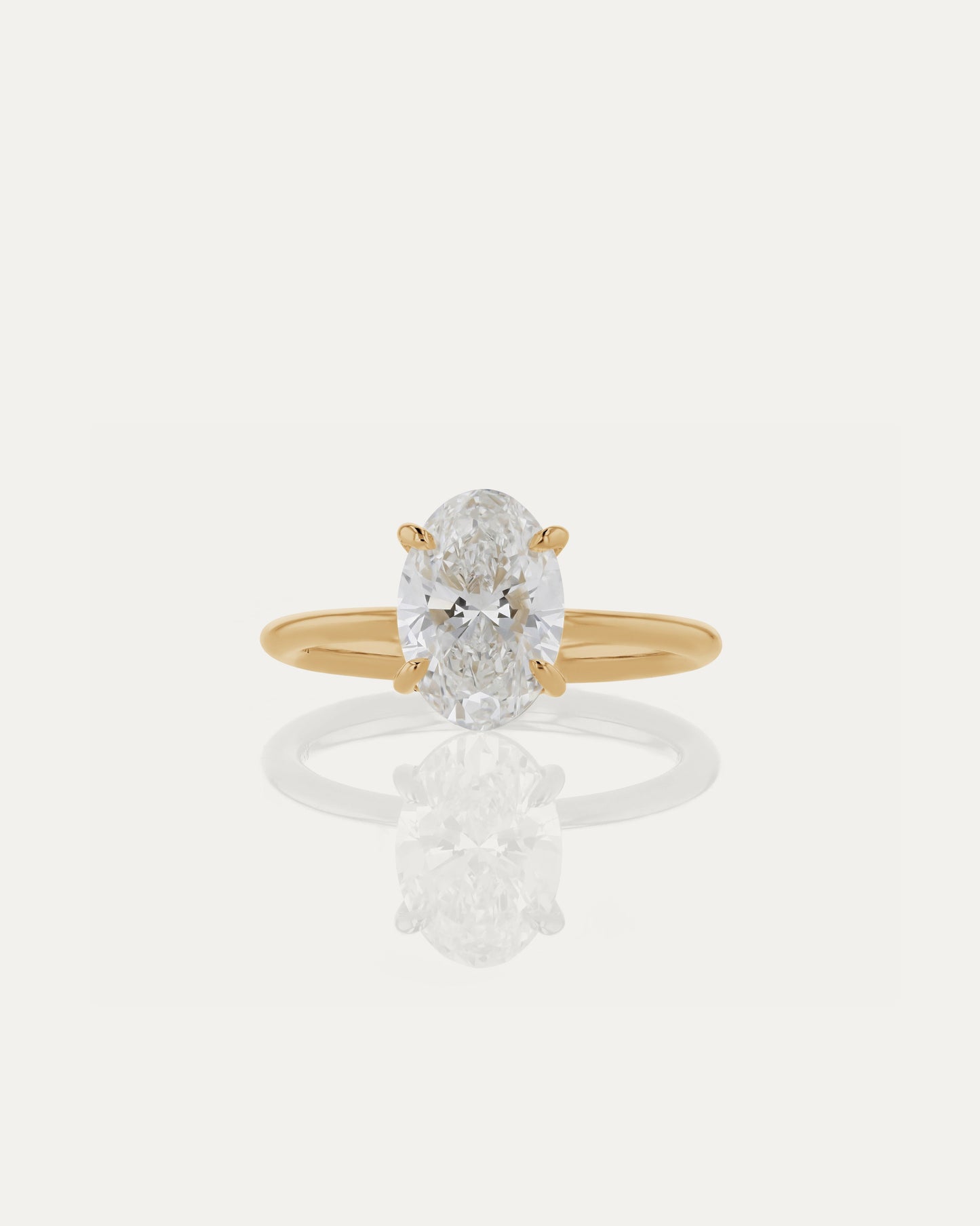 Solitaire-Oval Lab Grown Diamond Engagement Ring
