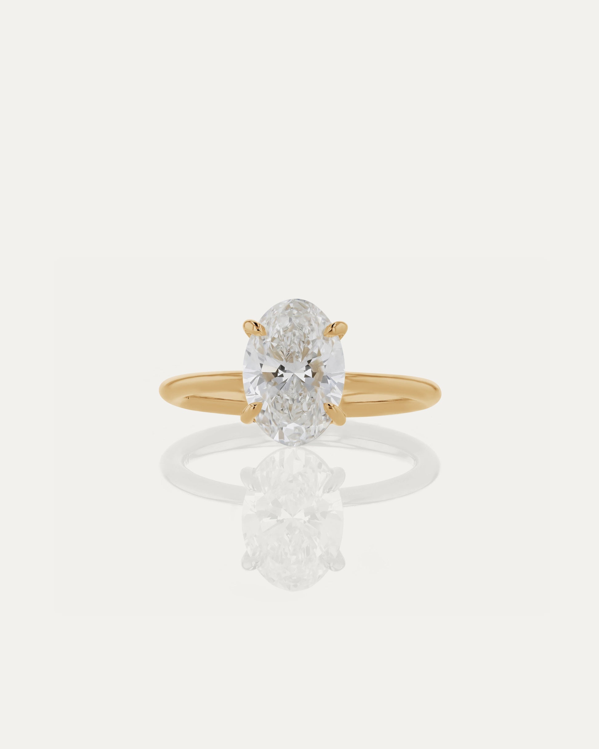 Solitaire-Oval Lab Grown Diamond Engagement Ring