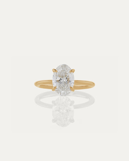 Solitaire-Oval Lab Grown Diamond Engagement Ring