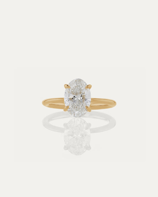 Solitaire-Oval Lab Grown Diamond Engagement Ring