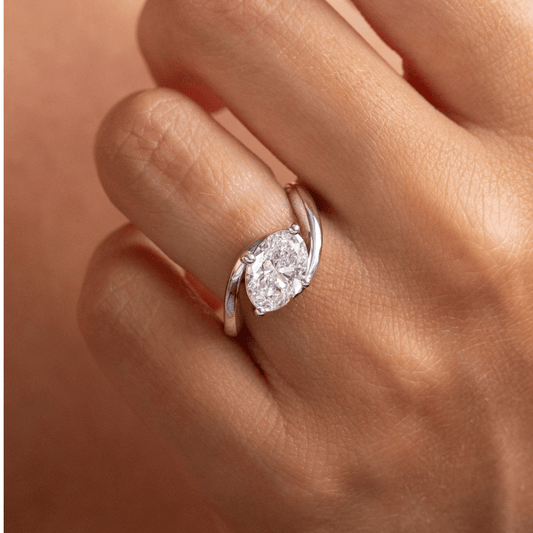 Solitaire-Oval Lab Grown Diamond Engagement Ring