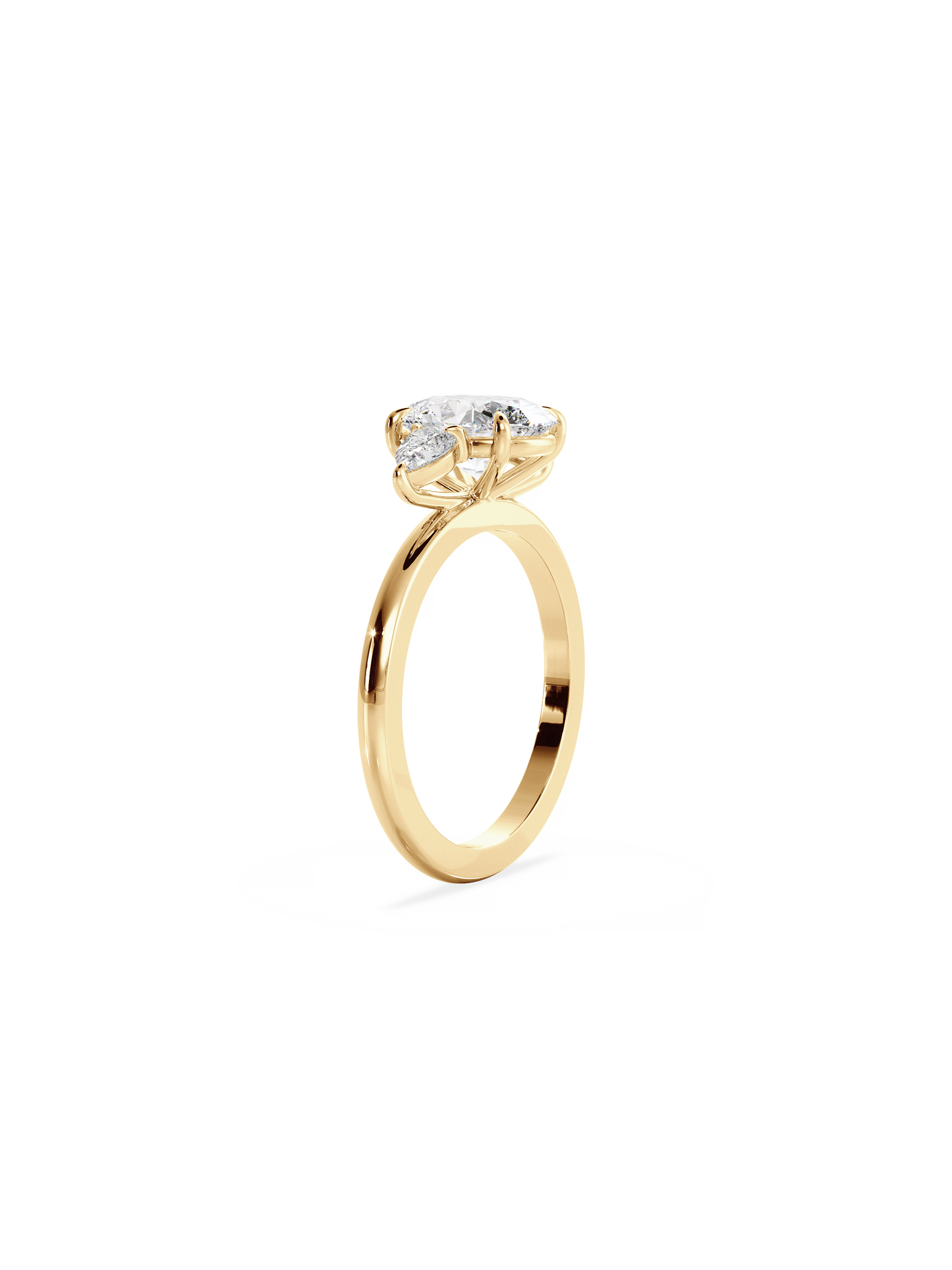 Three Stone-Oval Lab Grown Diamond Engagement Ring