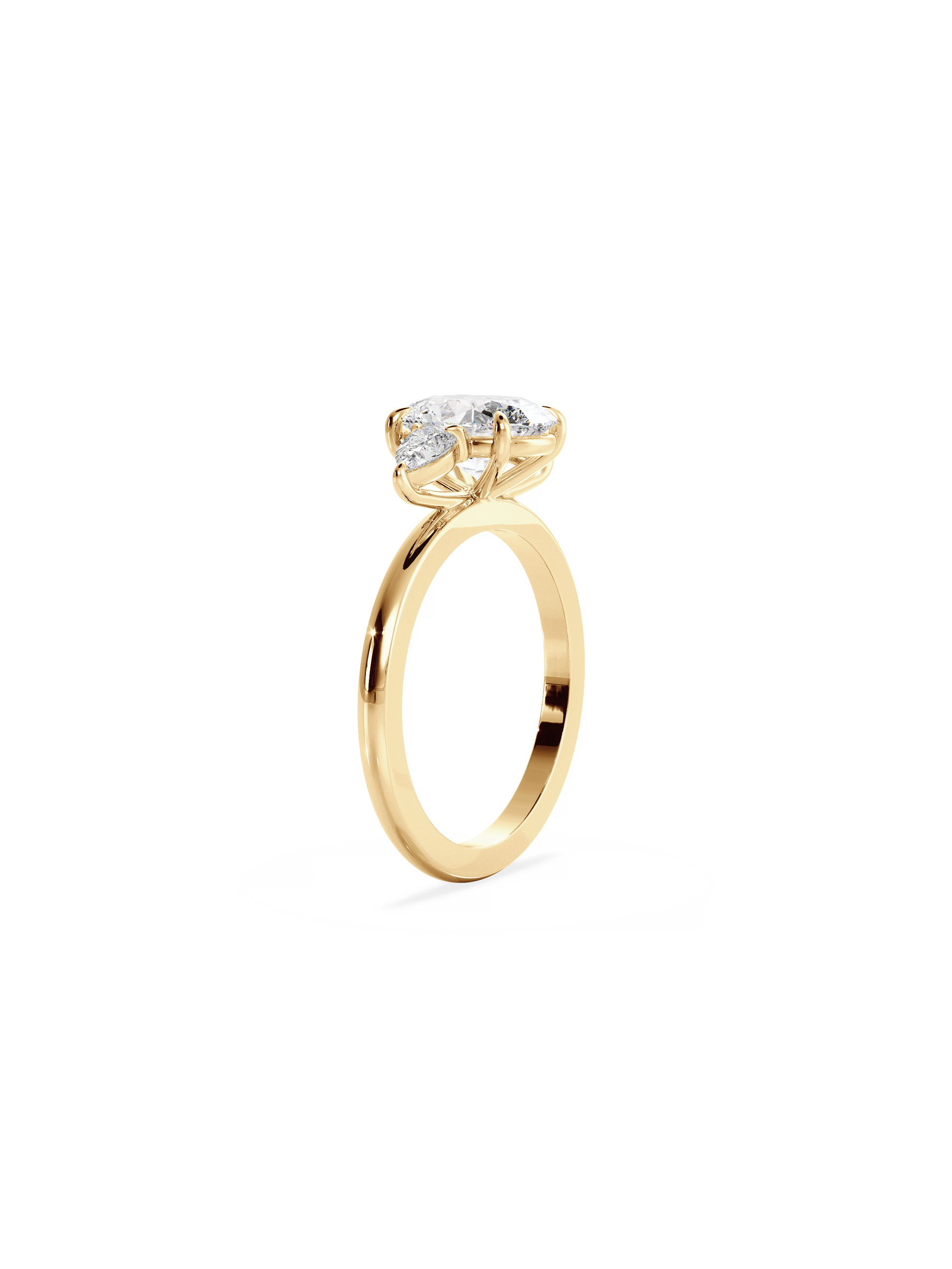 Three Stone-Oval Lab Grown Diamond Engagement Ring