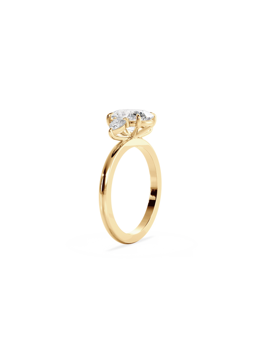 Solitaire-Oval Lab Grown Diamond Engagement Ring