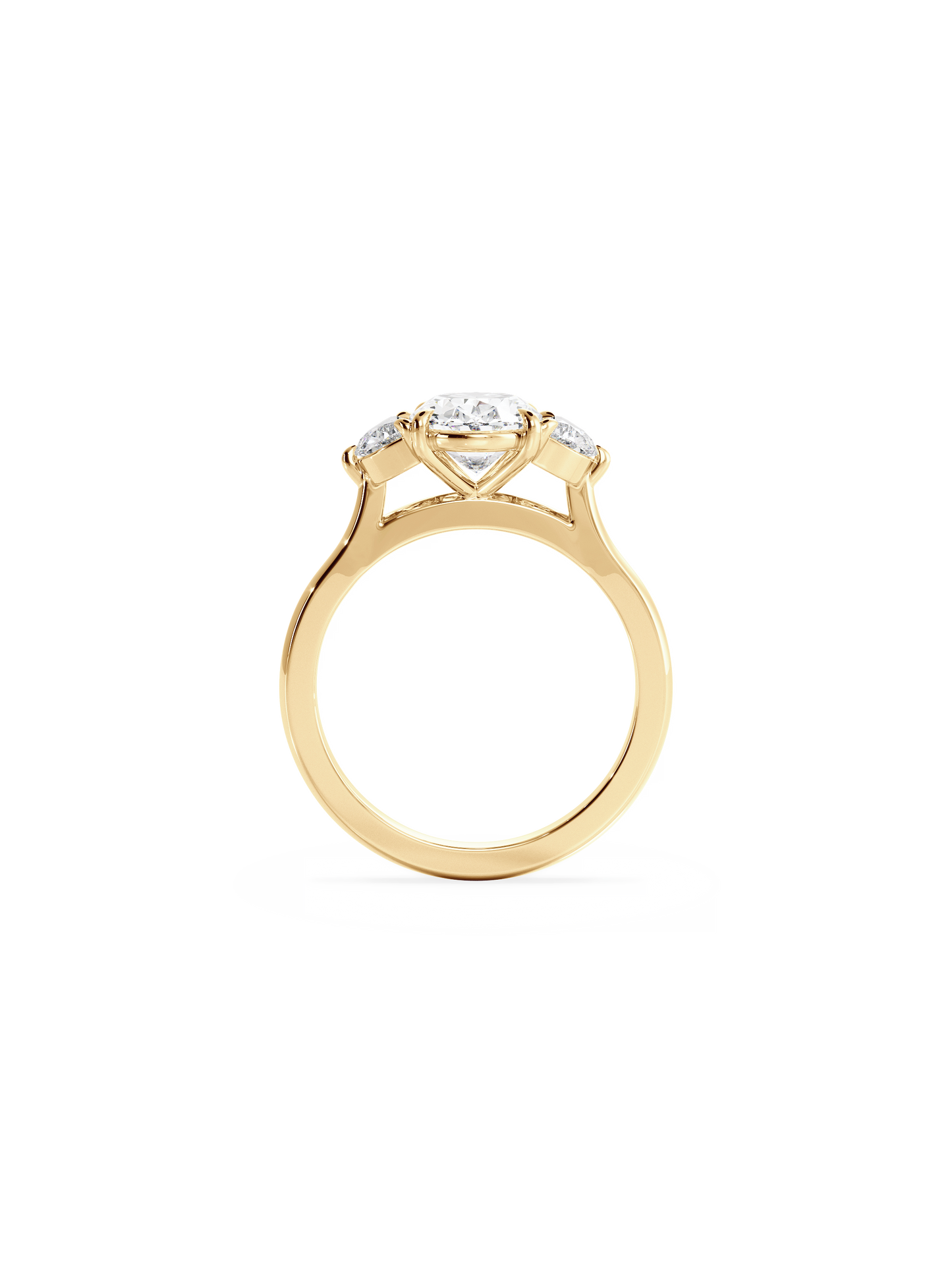 Three Stone-Oval Lab Grown Diamond Engagement Ring
